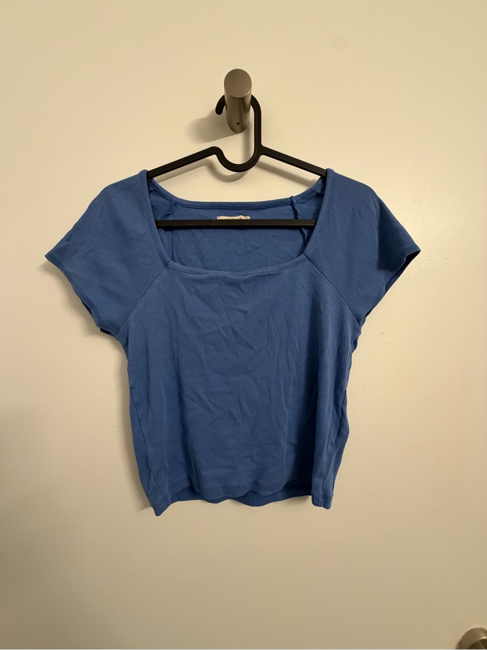 Madewell Blue Scoop Neck Short Sleeve Tee